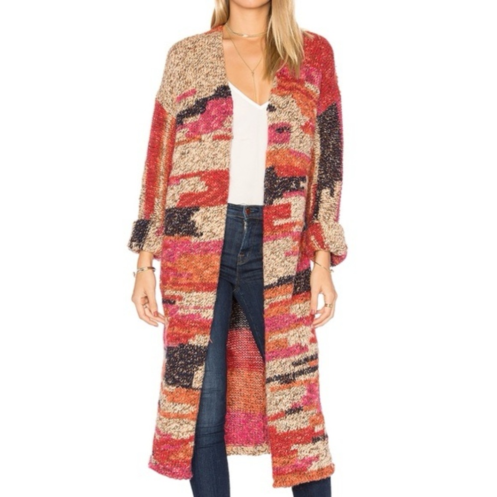 Free People RARE On My Mind Oversized Duster Cardigan XS